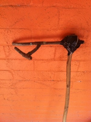 Stick, duct tape and copper pipe