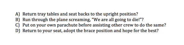 Hypothical multiple choice answers